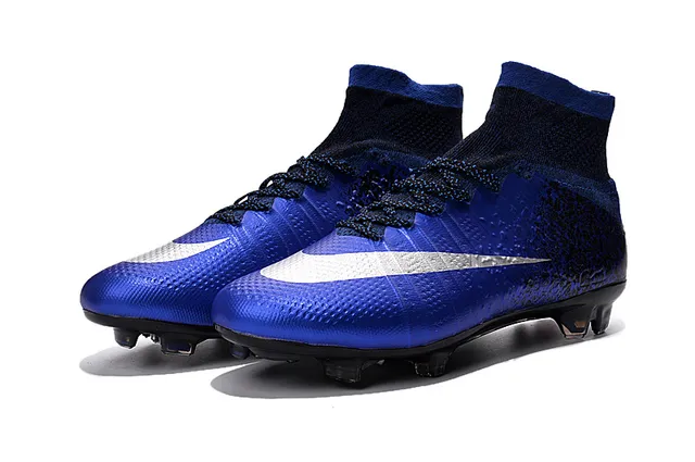 Nike Mercurial Superfly Blue Black Speckle Firm-Ground Soccer Shoes 6
