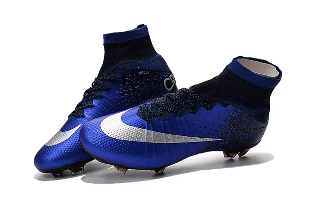 Nike Mercurial Superfly Blue Black Speckle Firm-Ground Soccer Shoes 7