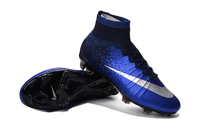 Nike Mercurial Superfly Blue Black Speckle Firm-Ground Soccer Shoes 9