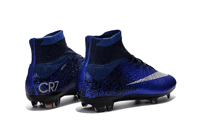 Nike Mercurial Superfly Blue Black Speckle Firm-Ground Soccer Shoes 10