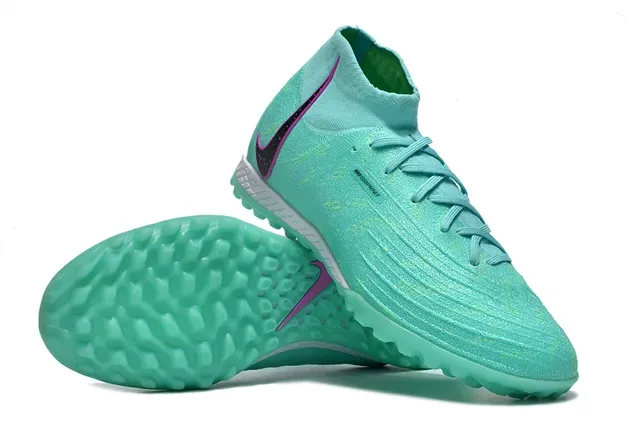 Nike Mercurial Superfly Verde Roxo Alto-Corte Ajuste Meia Tricô Superior Clavos Conicos Sapatos de Futebol para Gramado 4