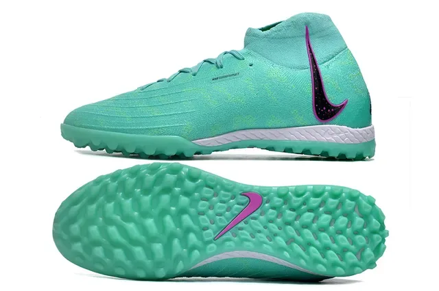 Nike Mercurial Superfly Verde Roxo Alto-Corte Ajuste Meia Tricô Superior Clavos Conicos Sapatos de Futebol para Gramado 6