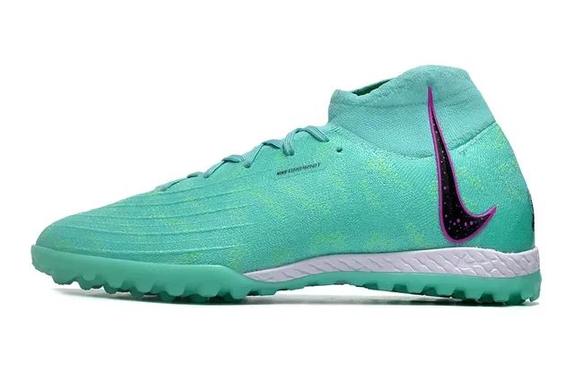 Nike Mercurial Superfly Verde Roxo Alto-Corte Ajuste Meia Tricô Superior Clavos Conicos Sapatos de Futebol para Gramado 7