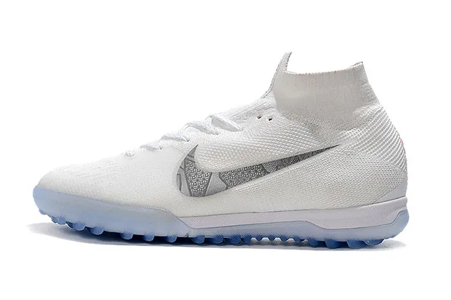 Nike Mercurial Superfly VI Elite TF White/Metallic Cool Grey Zapatos de fútbol para césped artificial 6