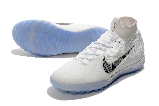 Nike Mercurial Superfly VI Elite TF White/Metallic Cool Grey Zapatos de fútbol para césped artificial 9