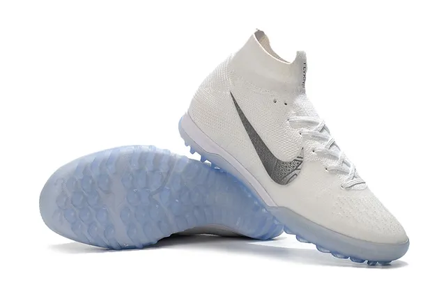 Nike Mercurial Superfly VI Elite TF White/Metallic Cool Grey Zapatos de fútbol para césped artificial 10
