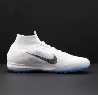 Nike Mercurial Superfly VI Elite TF White/Metallic Cool Grey Zapatos de fútbol para césped artificial 12