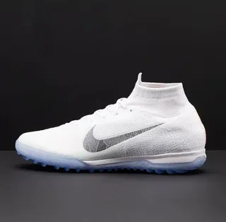 Nike Mercurial Superfly VI Elite TF White/Metallic Cool Grey Zapatos de fútbol para césped artificial 13