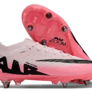 Nike Mercurial Vapor Air Zoom पिंक ब्लैक फर्म ग्राउंड फुटबॉल जूते
