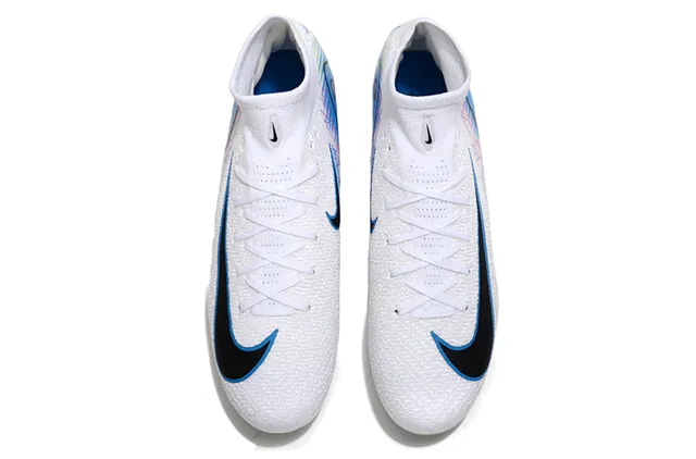 Nike Mercurial Vapor Air Zoom Blanc, Bleu, Rose Terrain ferme Chaussures de football 2