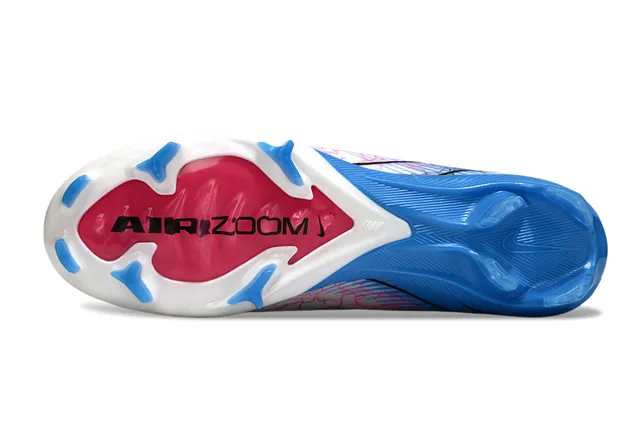 Nike Mercurial Vapor Air Zoom Blanc, Bleu, Rose Terrain ferme Chaussures de football 6