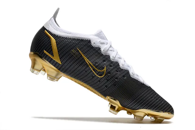 Nike Mercurial Vapor Black and Gold Firm-Ground Soccer Shoes 3