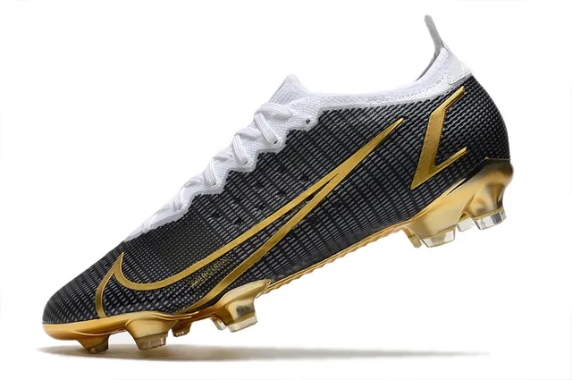 Nike Mercurial Vapor Black and Gold Firm-Ground Soccer Shoes 4