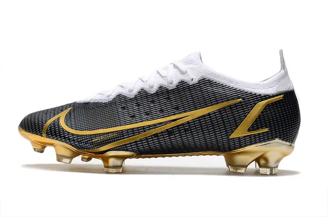 Nike Mercurial Vapor Black and Gold Firm-Ground Soccer Shoes 5