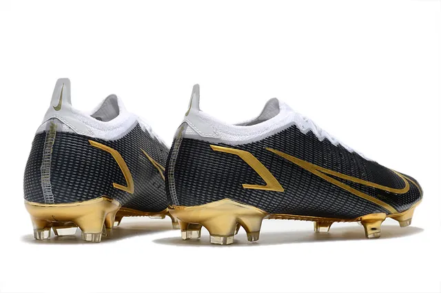Nike Mercurial Vapor Black and Gold Firm-Ground Soccer Shoes 7