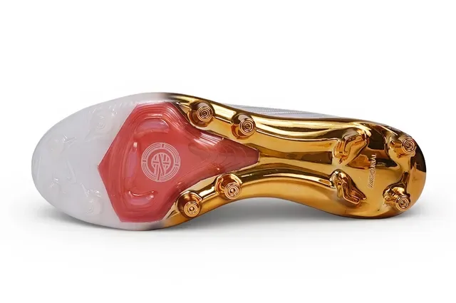 Nike Mercurial Vapor Gold and Red Firm-Ground Soccer Shoes 6