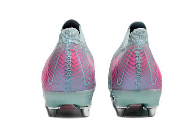 Nike Mercurial Vapor Cinza Rosa Flyknit Upper Cadarços assimétricos Firm-Ground Sapatos de futebol 3