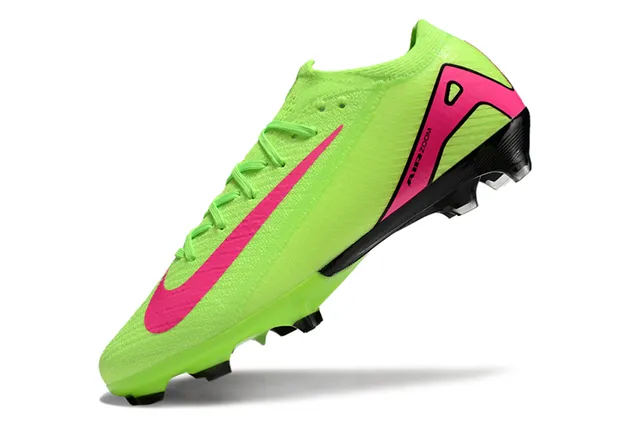 Nike Mercurial Vapor Vert Rose Upper en Tricô Lacets Asymétriques Firm-Ground Chaussures de Football 3