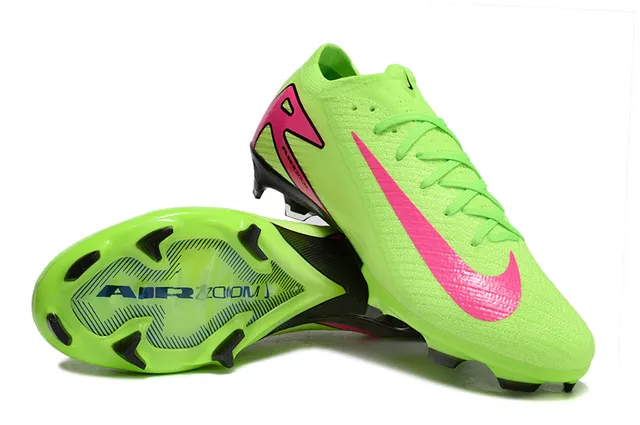 Nike Mercurial Vapor Vert Rose Upper en Tricô Lacets Asymétriques Firm-Ground Chaussures de Football 4