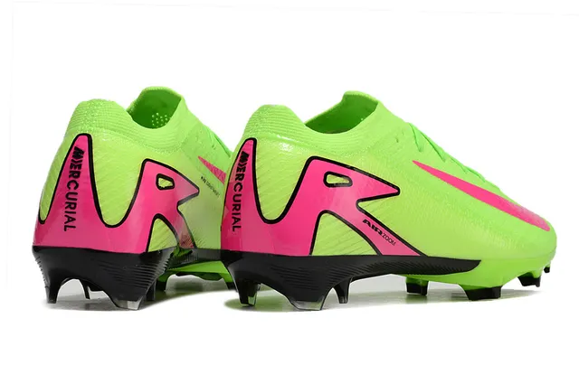 Nike Mercurial Vapor Vert Rose Upper en Tricô Lacets Asymétriques Firm-Ground Chaussures de Football 5