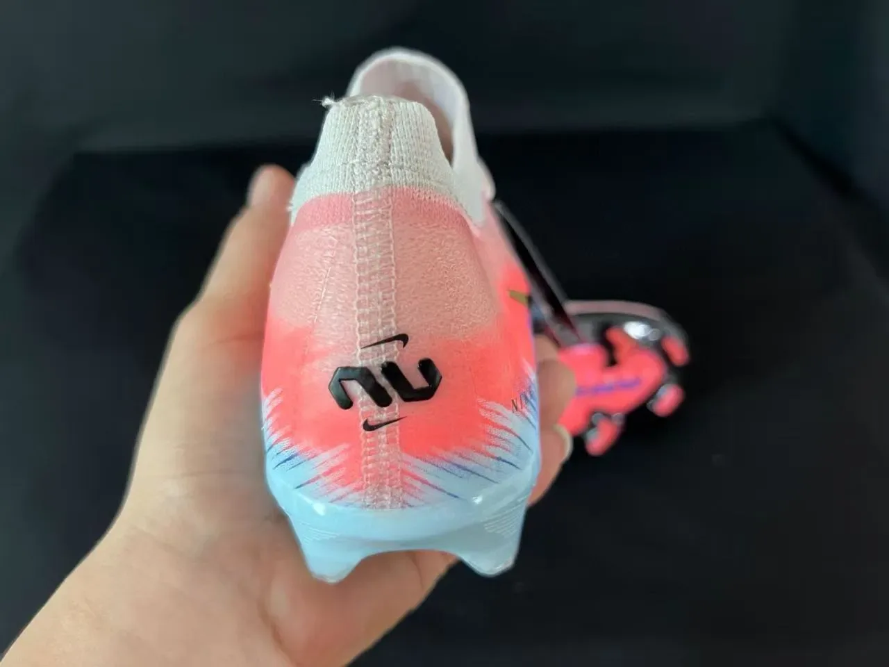 Nike Mercurial Vapor وردي أزرق Knit Upper Low-Cut Collar Firm-Ground أحذية كرة القدم 3