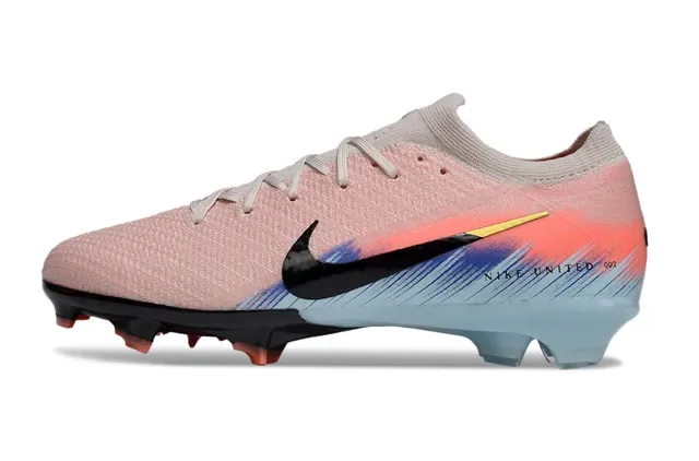 Nike Mercurial Vapor وردي أزرق Knit Upper Low-Cut Collar Firm-Ground أحذية كرة القدم 17