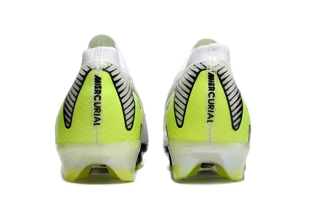 Nike Mercurial Vapor Sapatos de futebol branco verde upper knit cadarços assimétricos solo firme 3
