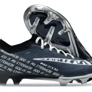 نايك أحذية كرة القدم Navy White Low-Cut Flyknit Upper Molded Studs Firm-Ground