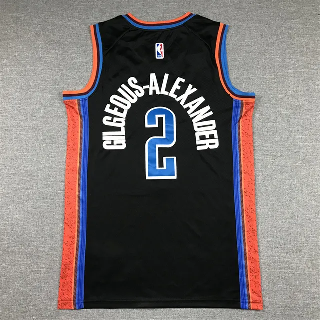 Nike Oklahoma Standard Negro Naranja Azul Panel Lateral Texturizado Jersey 2