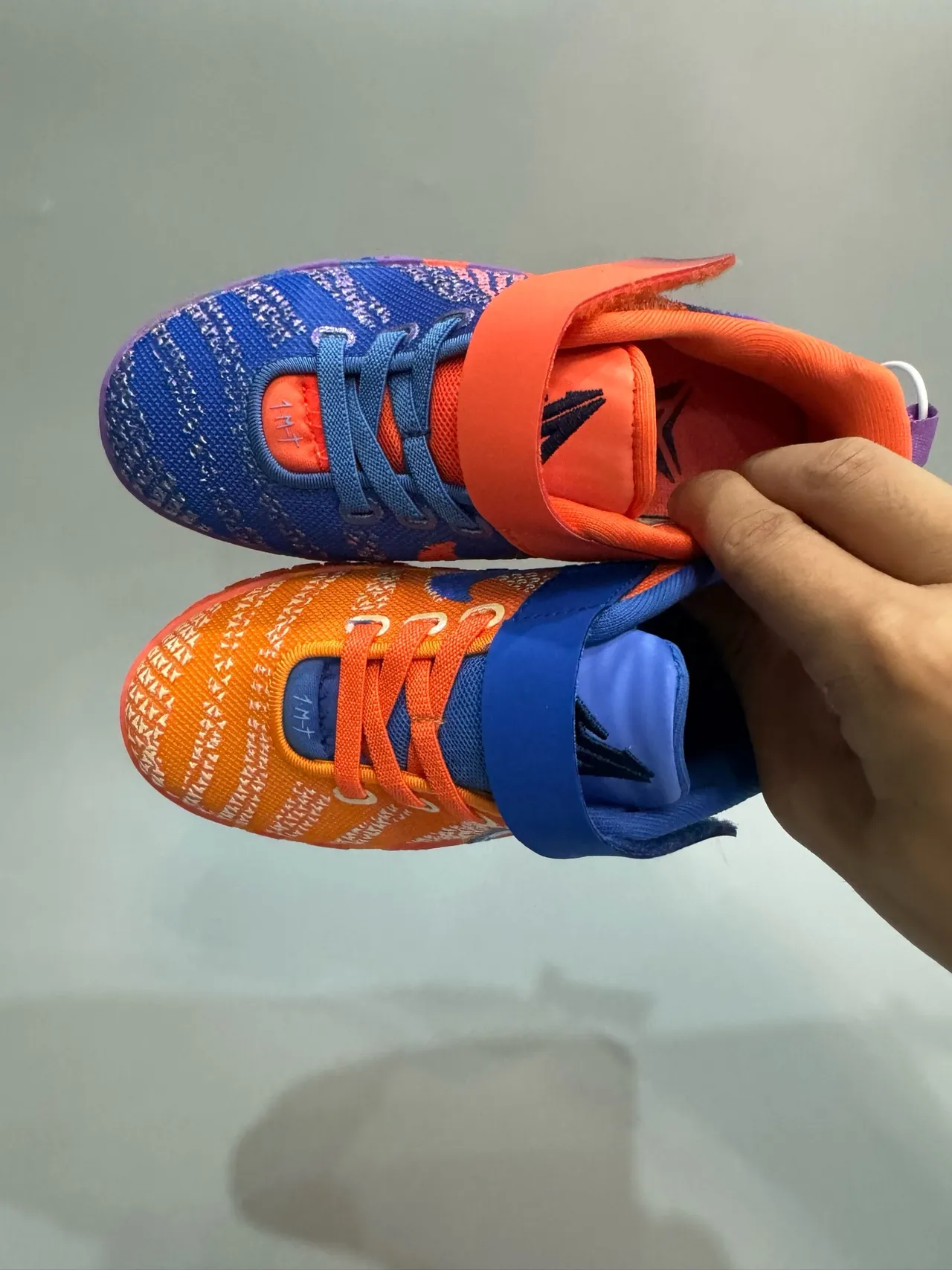 Nike Orange Blue Low-Top Knit Upper Basketball Shoes 3