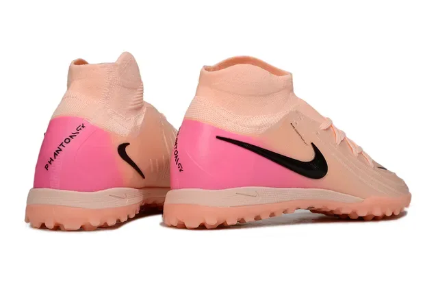 Nike Orange Pink Knit Sock-Fit Upper Low-Cut Outsole Turf Soccer Shoes 5