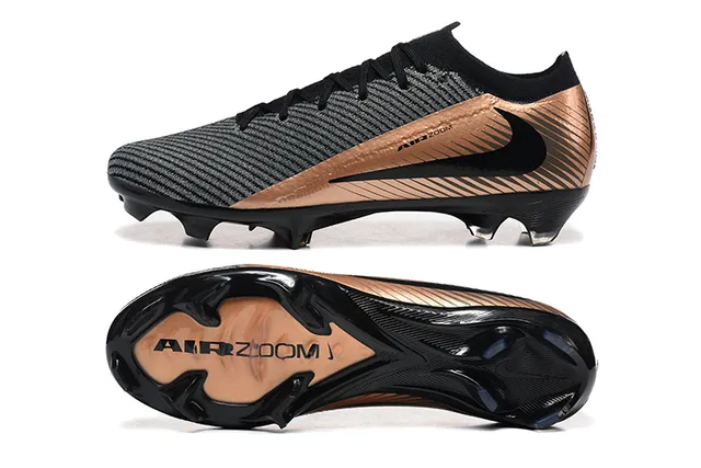 Nike Phantom GT 黑色棕色针织鞋面 金属铜色点缀 钉地足球鞋 9