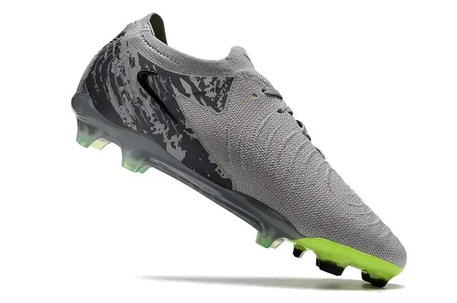 Nike Phantom GT Gray Black Camo Neon Green Firm-Ground Soccer Shoes 4