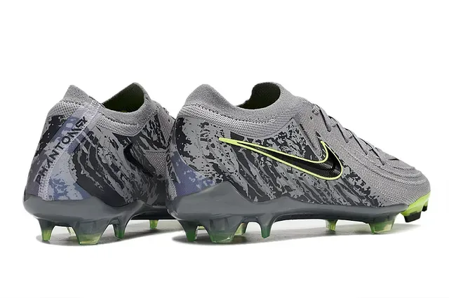 Nike Phantom GT Gray Black Camo Neon Green Firm-Ground Soccer Shoes 5