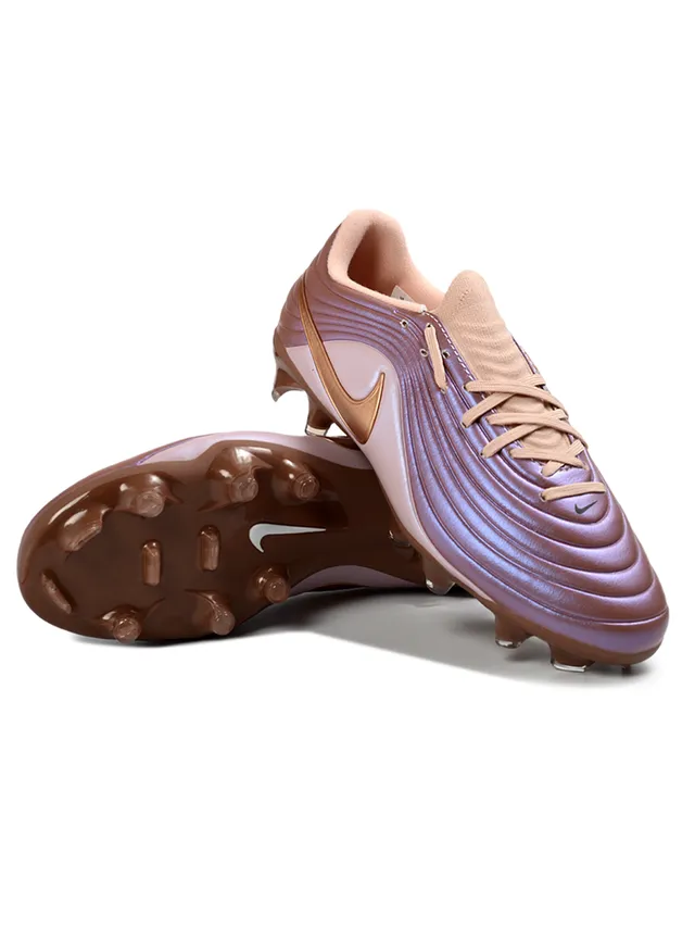 Nike Phantom GT बैंगनी सोना तरंग-रिब्ड ऊपरी इंद्रधनुषीय फिनिश फर्म-ग्राउंड फुटबॉल जूते 4