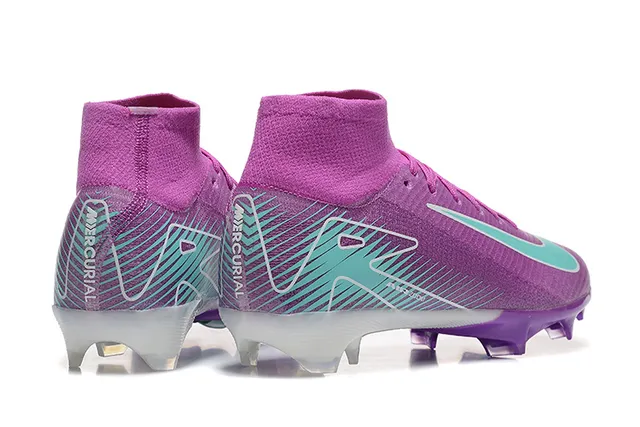Nike Phantom GT Violet Turquoise Chaussures de football terrain ferme 2
