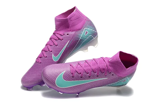 Nike Phantom GT Violet Turquoise Chaussures de football terrain ferme 3