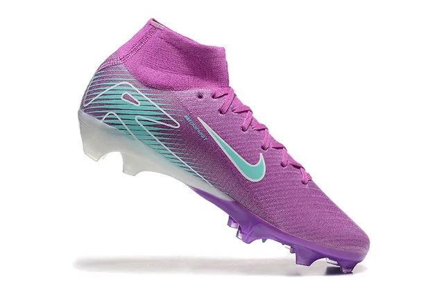 Nike Phantom GT Violet Turquoise Chaussures de football terrain ferme 4