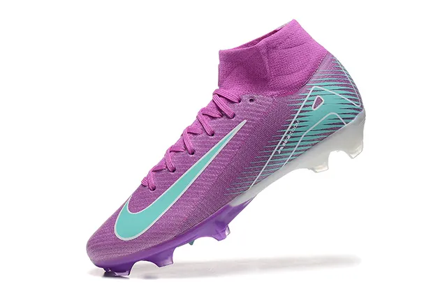 Nike Phantom GT Violet Turquoise Chaussures de football terrain ferme 5