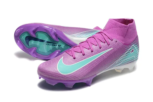 Nike Phantom GT Violet Turquoise Chaussures de football terrain ferme 7