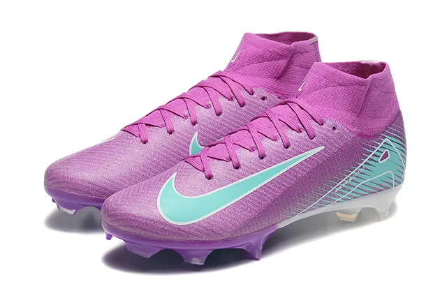 Nike Phantom GT Violet Turquoise Chaussures de football terrain ferme 8