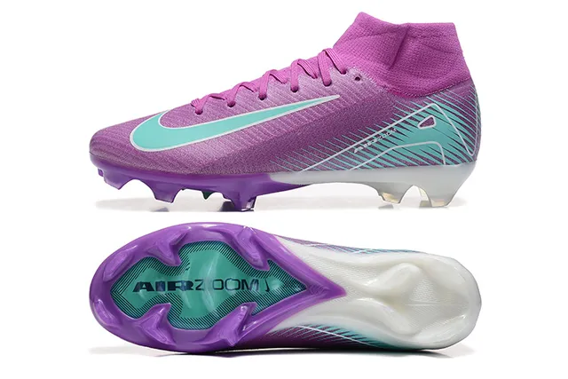 Nike Phantom GT Violet Turquoise Chaussures de football terrain ferme 9