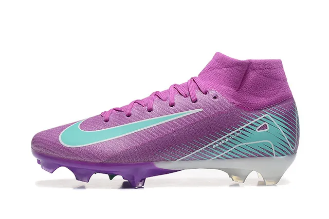 Nike Phantom GT Violet Turquoise Chaussures de football terrain ferme 10