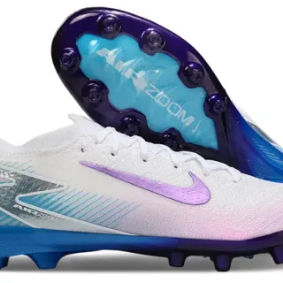 Nike Phantom GT empeigne en maille blanche et violette Air Zoom Cushioning Firm-Ground chaussures de football