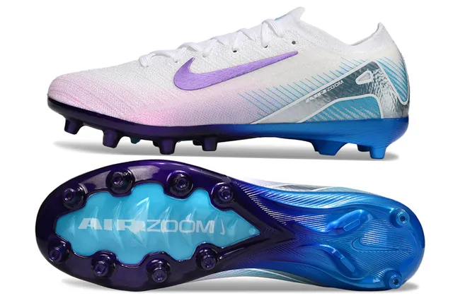 Nike Phantom GT सफेद बैंगनी बुनवाई ऊपरी Air Zoom Cushioning Firm-Ground फुटबॉल जूते 5