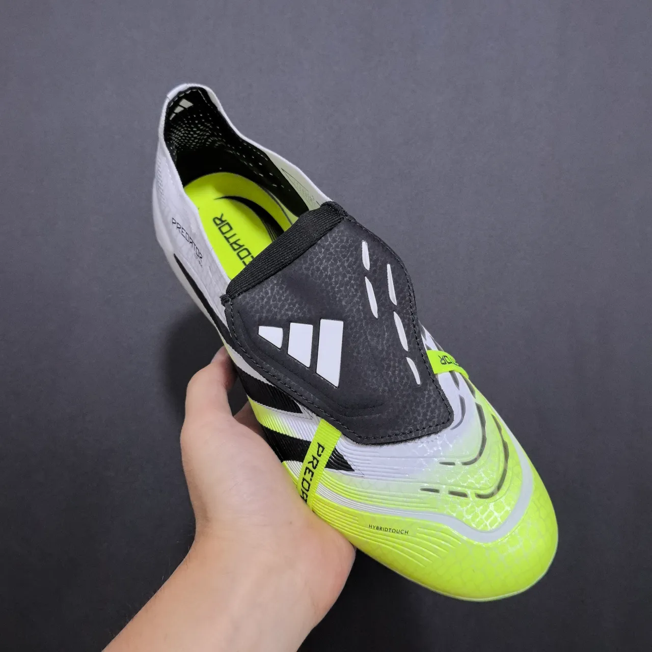 Nike Phantom GT Yellow Purple Neon Textured Upper Black Synthetic Cage Firm-Ground Soccer Shoes 5