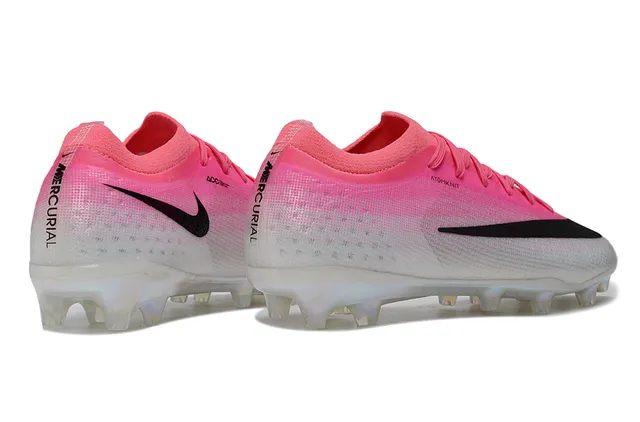Nike أحذية كرة القدم الوردية الشفافة منخفضة القطع نسيج براق لوحة أرضية صلبة 5