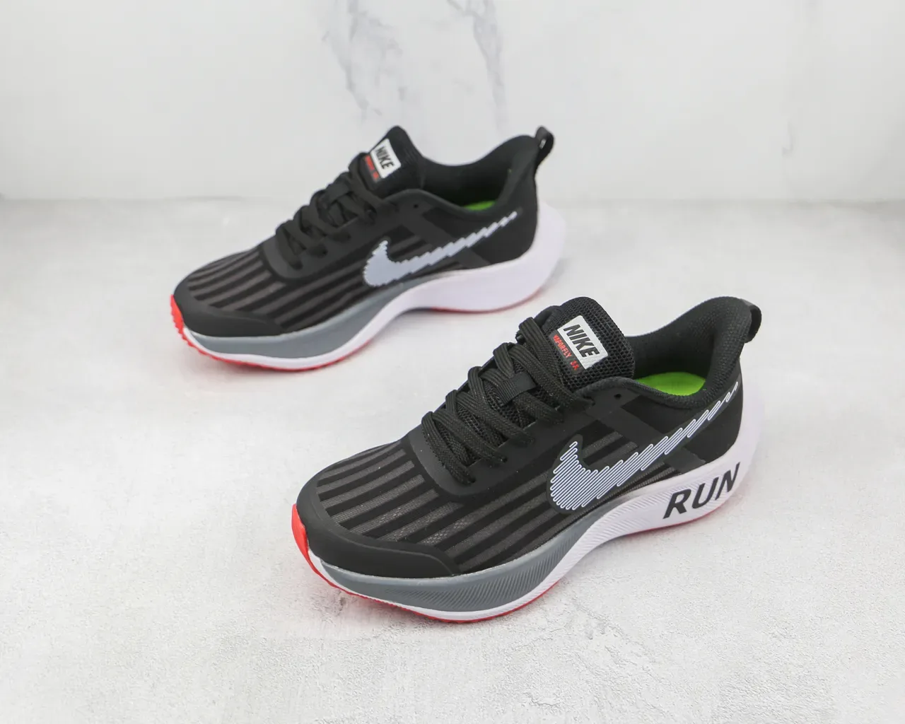 Nike Running Shoe Black White Red Gray Running Shoes 7