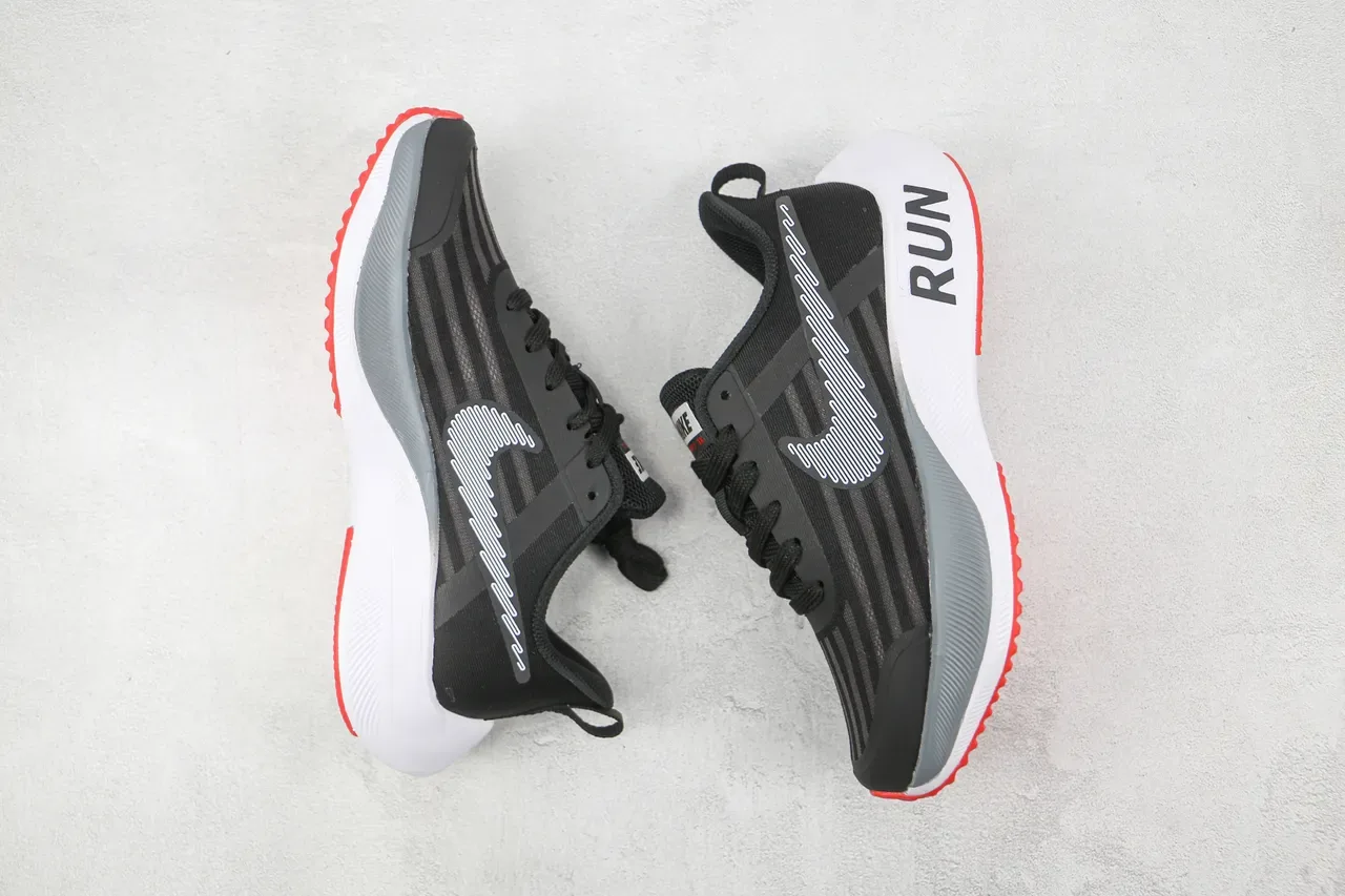 Nike Running Shoe Black White Red Gray Running Shoes 9
