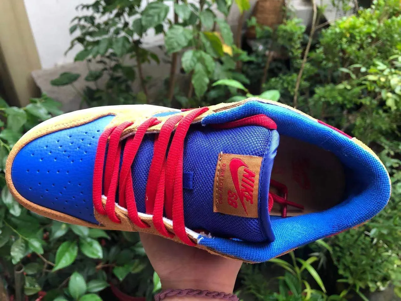 Nike SB Dunk Low Bleu Marron Rouge Chaussures de Skateboard 5